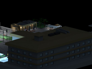low poly holiday resort 3D-Modell