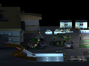 low poly holiday resort 3D-Modell