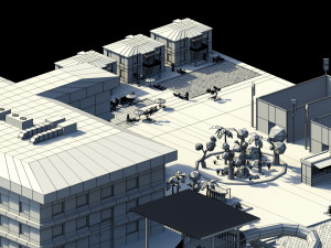 low poly holiday resort 3D-Modell