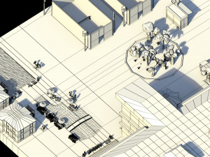 low poly holiday resort 3D-Modell
