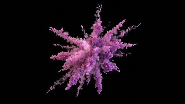 powder explosion vdb 3D 模型 .c4d .max .obj .3ds .fbx .stl .blend 