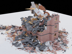 collapsed building 3D Model