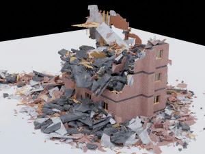 collapsed building 3D Model