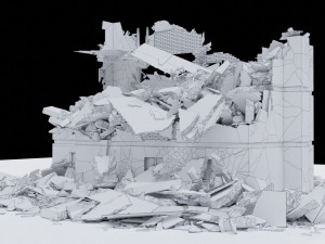collapsed building 3D Model