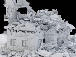 collapsed building 3D Model