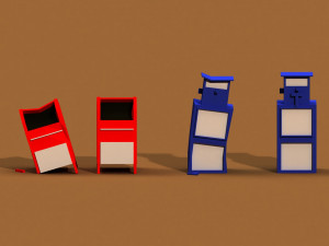 post apocalyptic newspaper machine and mailbox 3D-Modell
