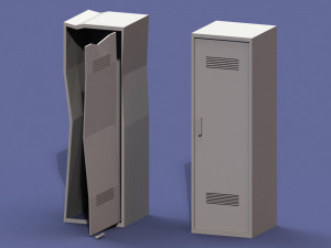 post apocalyptic cupboard and bookcase 3D Model
