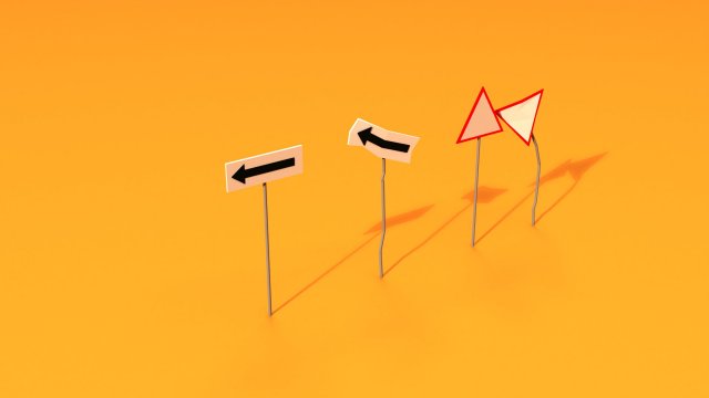 post apocalyptic road signs Model 3D .c4d .max .obj .3ds .fbx .stl .blend 