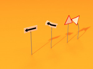 post apocalyptic road signs 3D Model