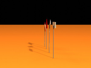 post apocalyptic road signs Model 3D