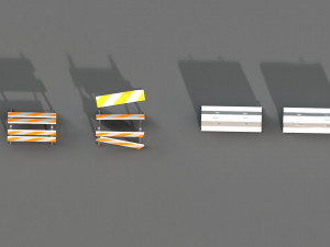 post apocalyptic road blocks 3D-Modell