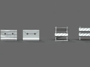 postapokaliptyczne blokady drogowe Model 3D