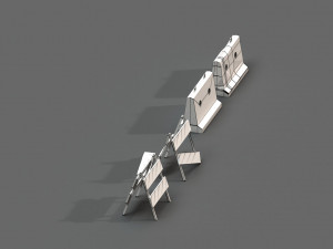 post apocalyptic road blocks 3D-Modell