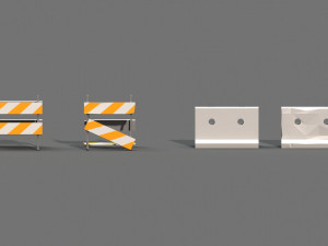 post apocalyptic road blocks 3D-Modell