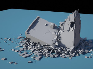 collapsed building 2 3D Модель