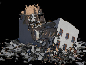 collapsed building 2 3D Модель