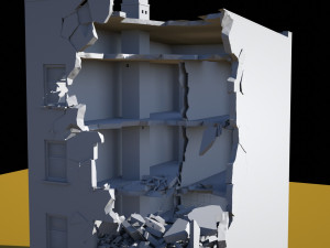 damaged building 3D Model