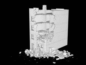 damaged building 3D Model