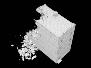 damaged building 3D Model