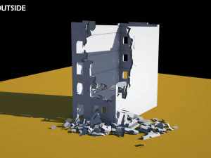 damaged building 3D Model