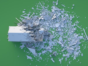 destroyed wooden cottage 3D Model