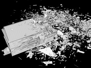 destroyed wooden cottage 3D Model