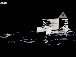 destroyed wooden cottage 3D Model