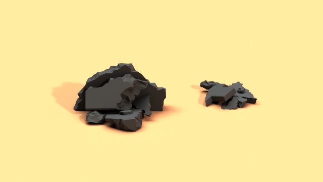 low poly debris piles Modèle 3D .c4d .max .obj .3ds .fbx .stl .blend 