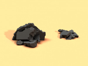 low poly debris piles 3D मॉडल