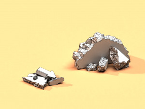 low poly debris piles Modèle 3D