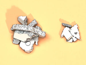 pilhas de detritos de baixo poli Modelo 3D