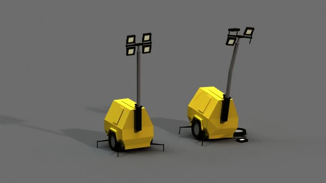 post apocalyptic light generator 3D Model .c4d .max .obj .3ds .fbx .stl .blend 