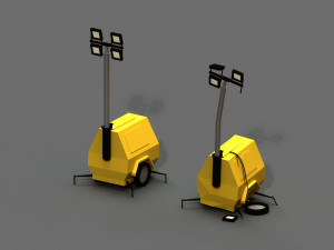 post apocalyptic light generator Modello 3D