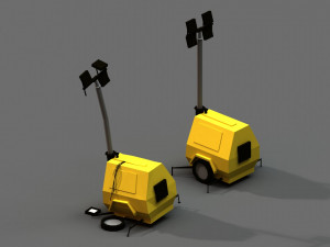 post apocalyptic light generator Modello 3D