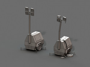 post apocalyptic light generator Modello 3D