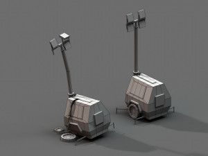 post apocalyptic light generator Modello 3D