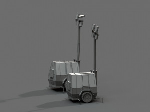 post apocalyptic light generator Modello 3D