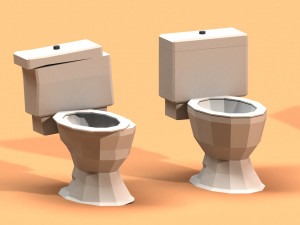 post apocalyptic toilet and bath 3D Model