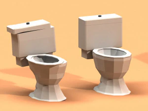 post apocalyptic toilet and bath 3D Model