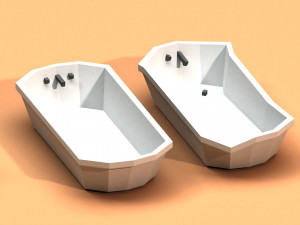 post apocalyptic toilet and bath 3D Model