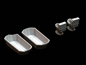post apocalyptic toilet and bath 3D Model