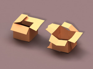 post apocalyptic cardboard box and garbage 3D मॉडल