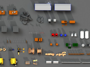 post apocalyptic props pack 3D Model