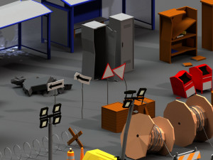 post apocalyptic props pack 3D Model