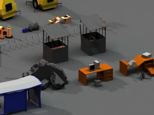post apocalyptic props pack 3D Model