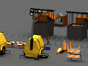 post apocalyptic props pack 3D Model