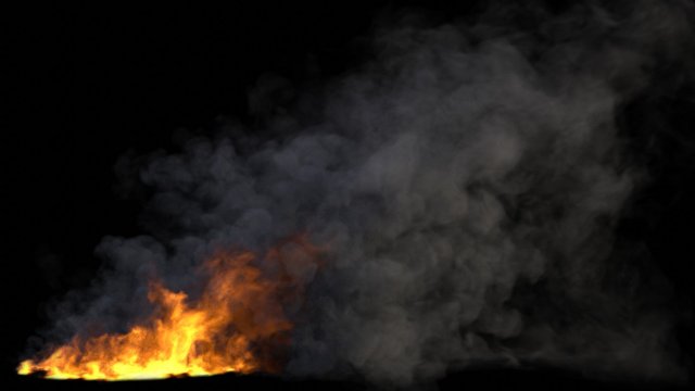 Blazing fire vdb 3D Model .c4d .max .obj .3ds .fbx .stl .blend 
