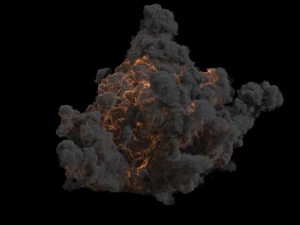 Eksplozja na dużą skalę vdb Model 3D