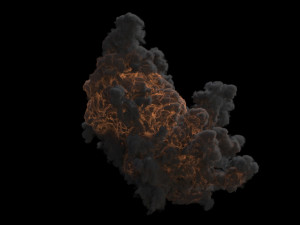Large scale explosion vdb Modèle 3D