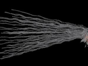 White phosphorus explosion vdb 3D Model